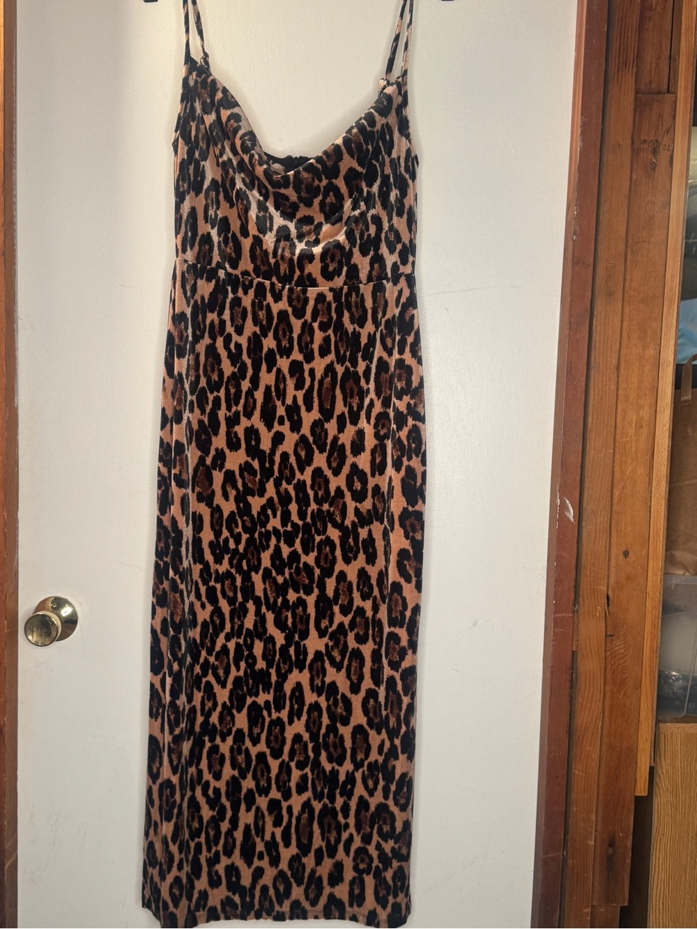 Rachel Zoe Leopard-Print Maxi Dress in Brown and Black